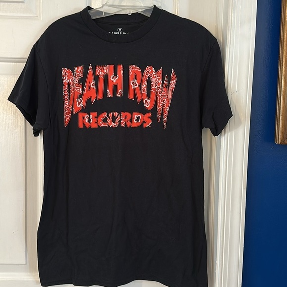 Death Row Records Black & Red Graphic Short Sleeve T-Shirt Size Medium - Picture 2 of 5